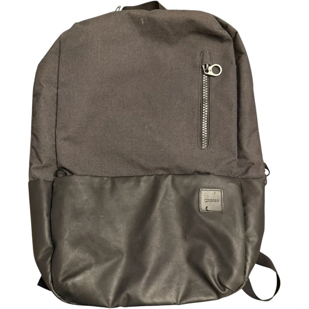 Incase Laptop Backpack Black Canvas Tech Bag School Work Travel Good
